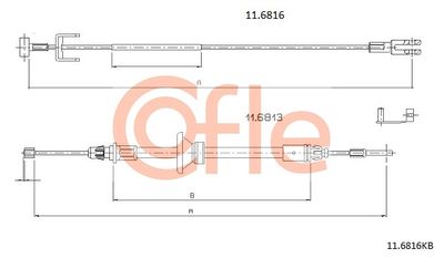 116816KB COFLE Тросик, cтояночный тормоз