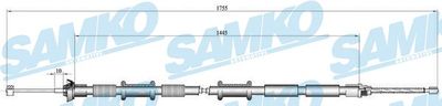 C0169B SAMKO Тросик, cтояночный тормоз