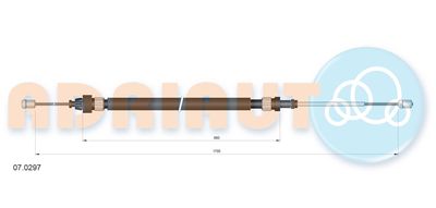 070297 ADRIAUTO Тросик, cтояночный тормоз