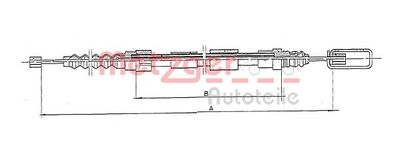 116767 METZGER Тросик, cтояночный тормоз