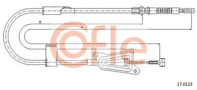 170123 COFLE Тросик, cтояночный тормоз