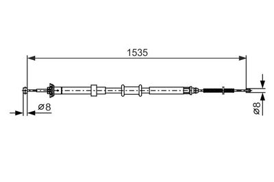 1987482393 BOSCH Тросик, cтояночный тормоз