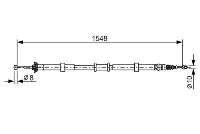 1987482528 BOSCH Тросик, cтояночный тормоз