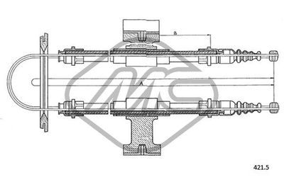 82089 Metalcaucho Тросик, cтояночный тормоз