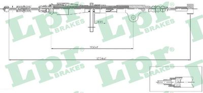 C0505B LPR Тросик, cтояночный тормоз