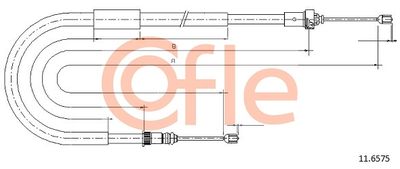 116575 COFLE Тросик, cтояночный тормоз
