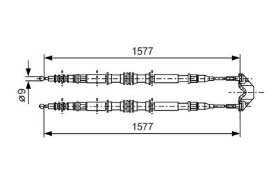 1987477767 BOSCH Тросик, cтояночный тормоз