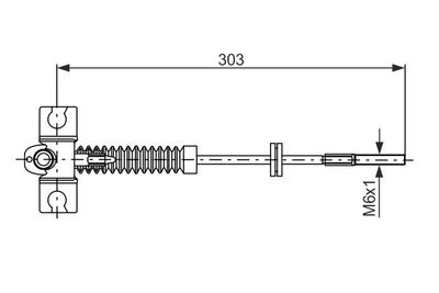 1987477982 BOSCH Тросик, cтояночный тормоз