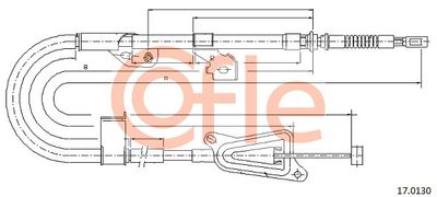 92170130 COFLE Тросик, cтояночный тормоз