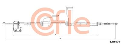 1HY004 COFLE Тросик, cтояночный тормоз