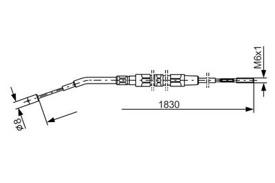 1987477008 BOSCH Тросик, cтояночный тормоз