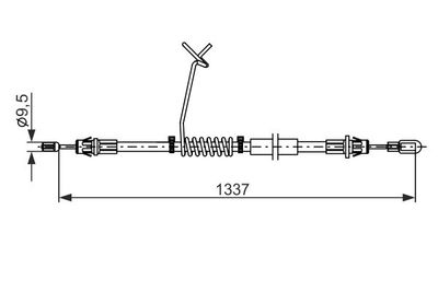 1987482881 BOSCH Тросик, cтояночный тормоз