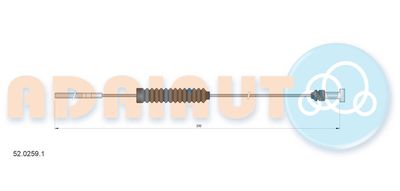 5202591 ADRIAUTO Тросик, cтояночный тормоз