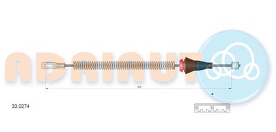 330274 ADRIAUTO Тросик, cтояночный тормоз