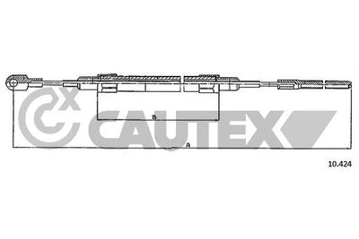 766046 CAUTEX Тросик, cтояночный тормоз