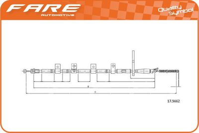 19011 FARE SA Тросик, cтояночный тормоз