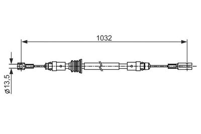 1987482548 BOSCH Тросик, cтояночный тормоз