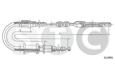 T482496 STC Тросик, cтояночный тормоз