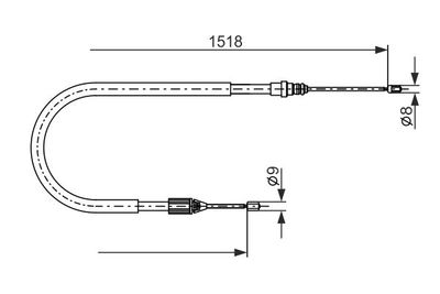 1987482871 BOSCH Тросик, cтояночный тормоз