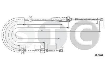 T483116 STC Тросик, cтояночный тормоз