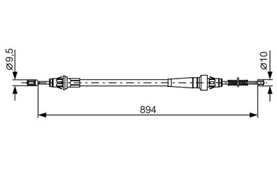 1987482365 BOSCH Тросик, cтояночный тормоз