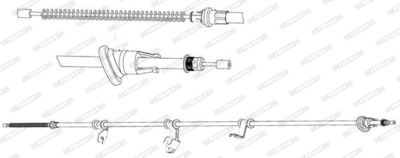 FHB434550 FERODO Тросик, cтояночный тормоз