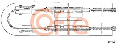 10405 COFLE Тросик, cтояночный тормоз