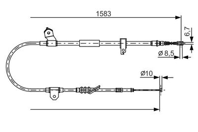 1987482296 BOSCH Тросик, cтояночный тормоз