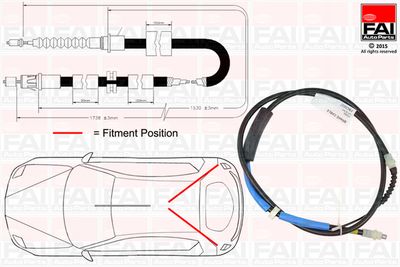 FBC0037 FAI AutoParts Тросик, cтояночный тормоз