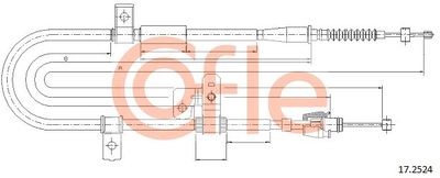 172524 COFLE Тросик, cтояночный тормоз