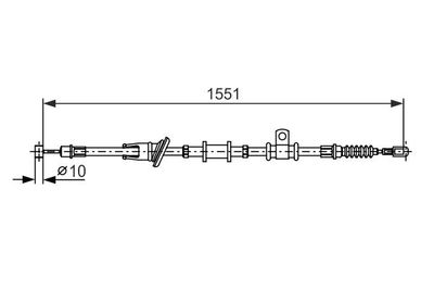 1987482400 BOSCH Тросик, cтояночный тормоз