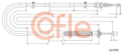 92120703 COFLE Тросик, cтояночный тормоз