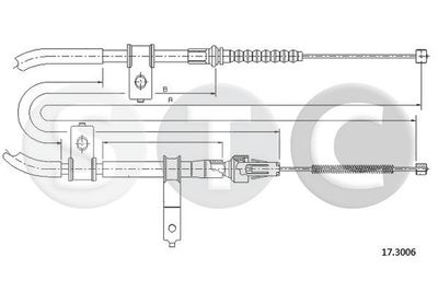 T483869 STC Тросик, cтояночный тормоз