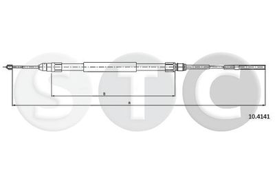 T480661 STC Тросик, cтояночный тормоз