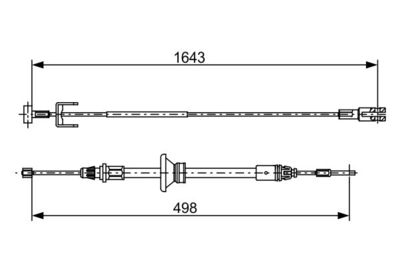 1987482525 BOSCH Тросик, cтояночный тормоз