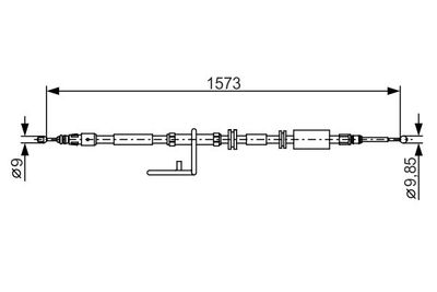 1987482313 BOSCH Тросик, cтояночный тормоз