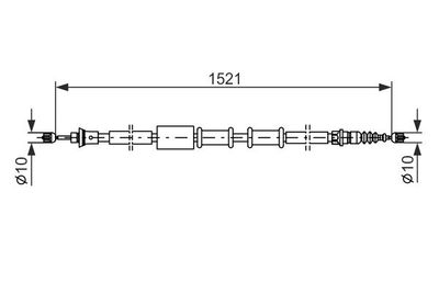 1987482109 BOSCH Тросик, cтояночный тормоз