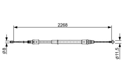 1987482409 BOSCH Тросик, cтояночный тормоз