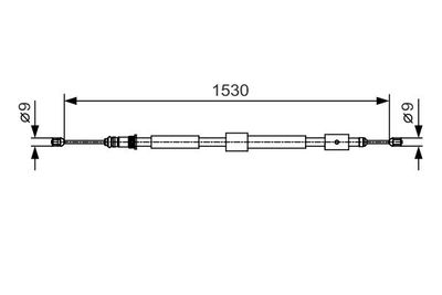 1987482114 BOSCH Тросик, cтояночный тормоз