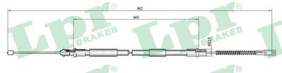 C0945B LPR Тросик, cтояночный тормоз