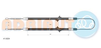 410224 ADRIAUTO Тросик, cтояночный тормоз