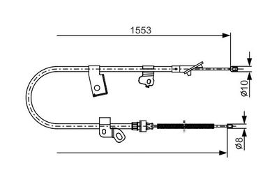 1987482156 BOSCH Тросик, cтояночный тормоз