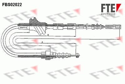 FBS02022 FTE Тросик, cтояночный тормоз