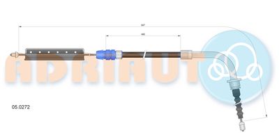 050272 ADRIAUTO Тросик, cтояночный тормоз