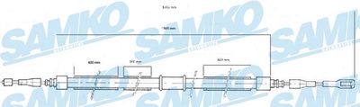 C0039B SAMKO Тросик, cтояночный тормоз