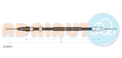 2702341 ADRIAUTO Тросик, cтояночный тормоз