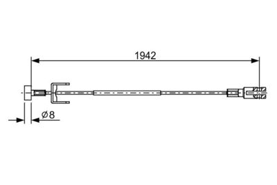 1987482643 BOSCH Тросик, cтояночный тормоз