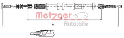 49111 METZGER Тросик, cтояночный тормоз