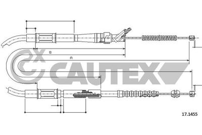 762752 CAUTEX Тросик, cтояночный тормоз