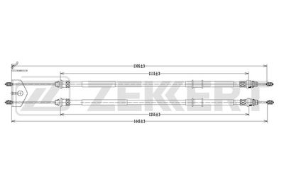 BZ1108 ZEKKERT Тросик, cтояночный тормоз